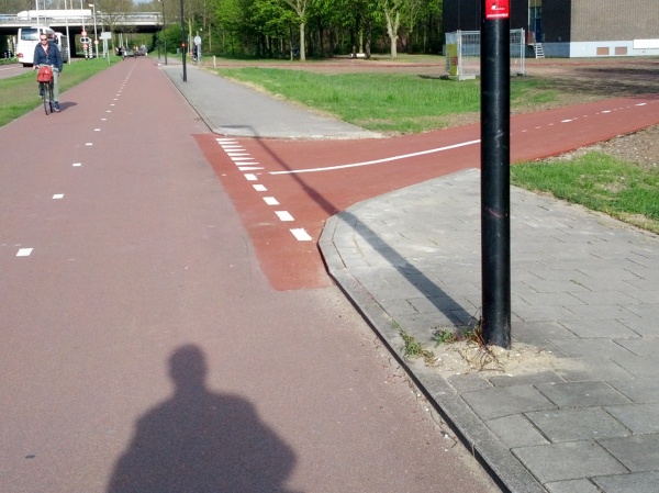 Junction at the existing cycleway